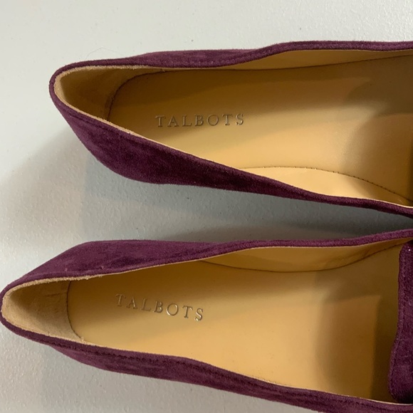 TALBOTS FRANCESCA BOW-FRONT DRIVING LOAFER FLATS -academia suede loafer 10.5M - Picture 9 of 13